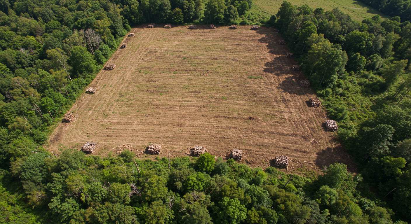 Раскорчёвка участка под пастбище Раскорчёвка пастбища техникой