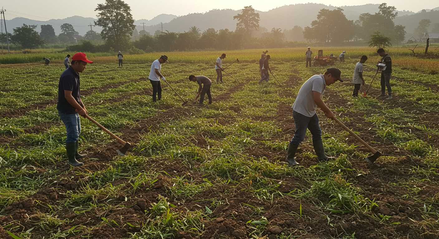 Раскорчёвка земли под поле
