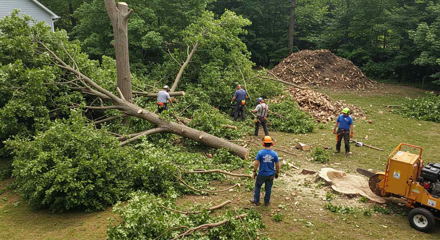 Работы по удалению деревьев и кустарников на участке Удаление деревьев и кустарников