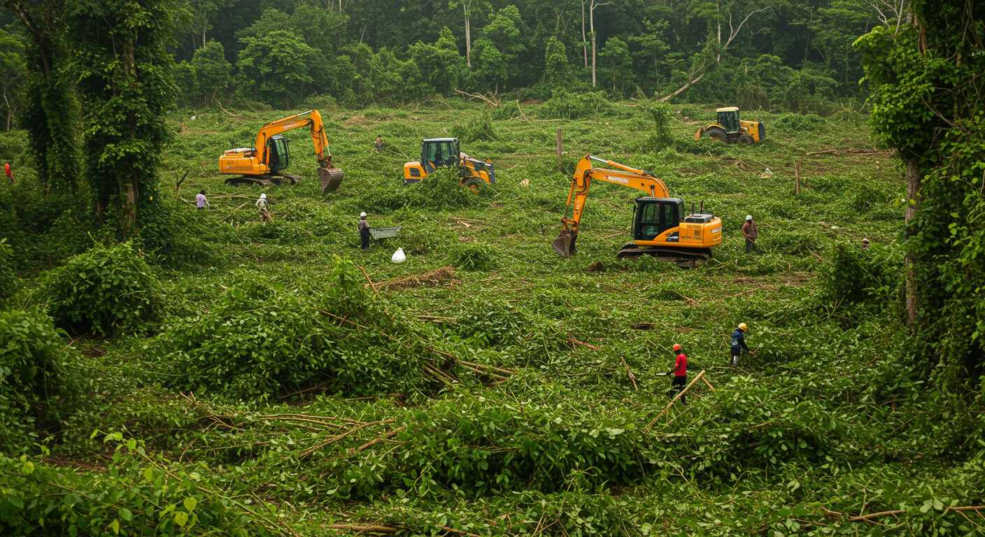 Раскорчёвка заросшей территории