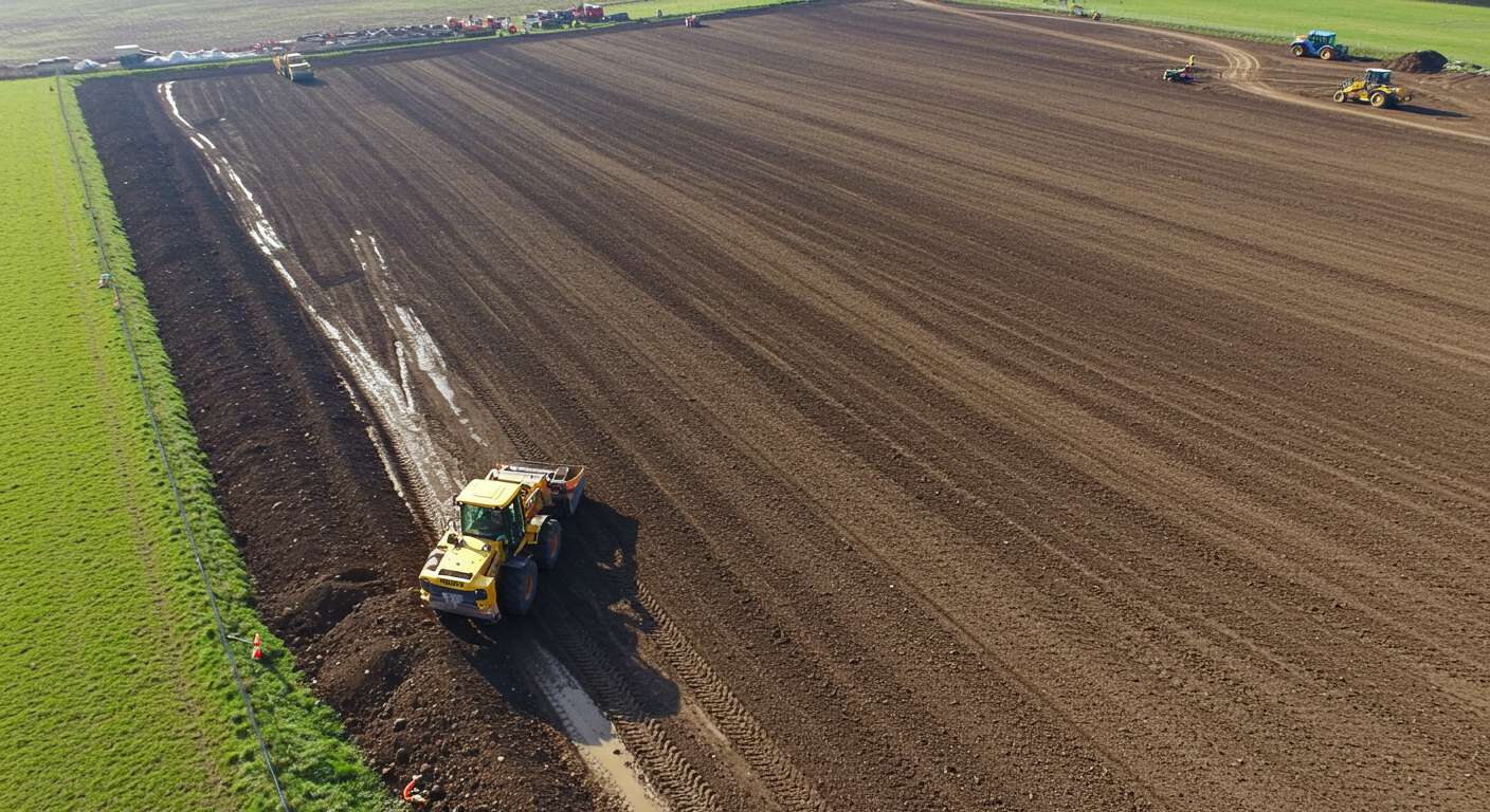 Выравнивание и подготовка земли