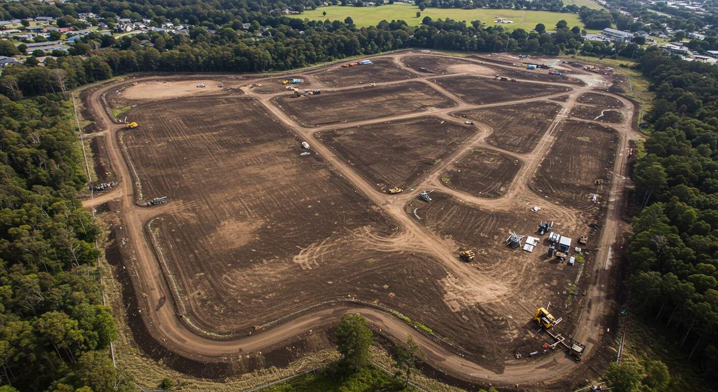 Раскорчёвка участка под спортивную площадку