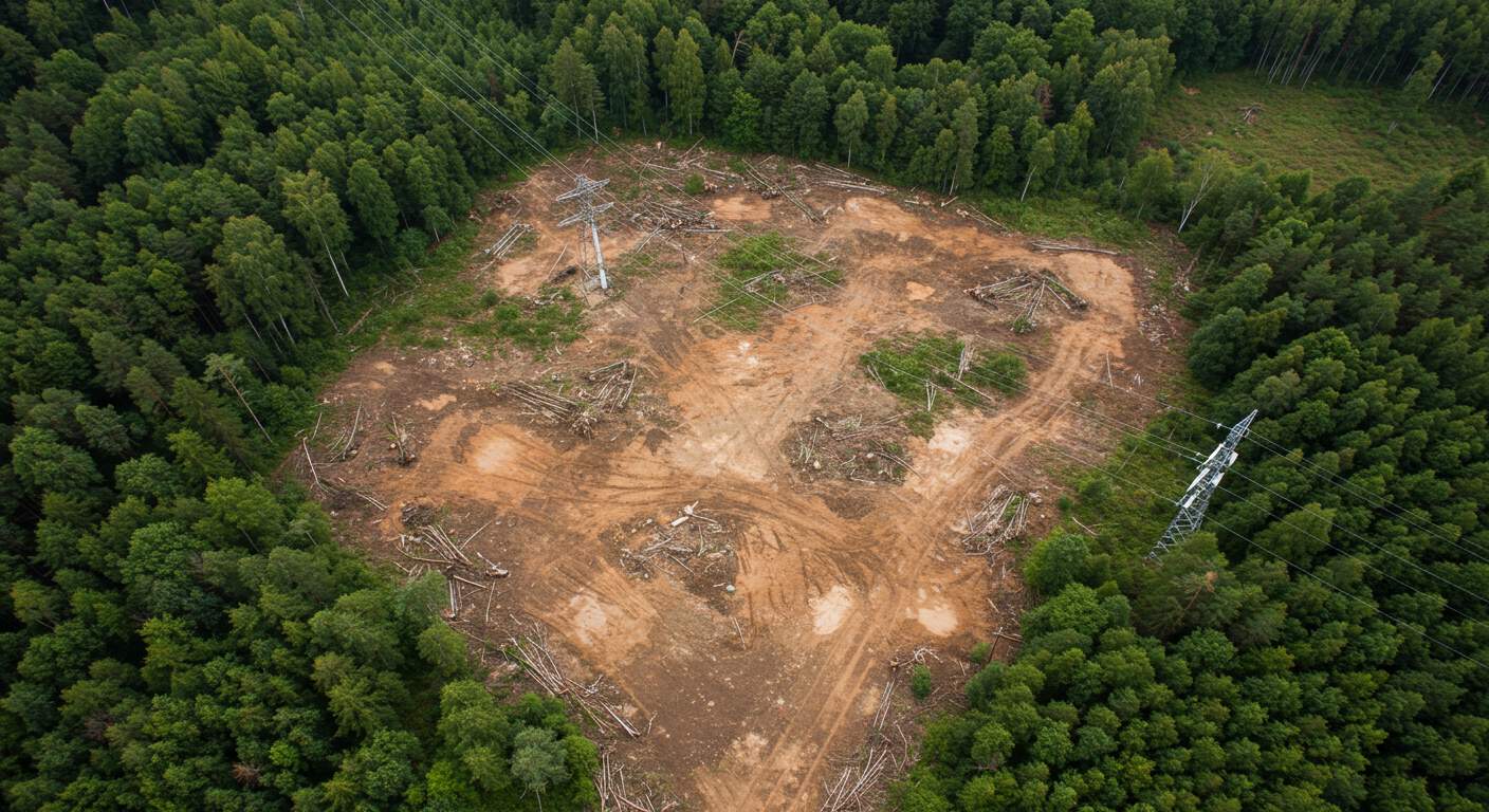 Раскорчёвка под линии электропередач