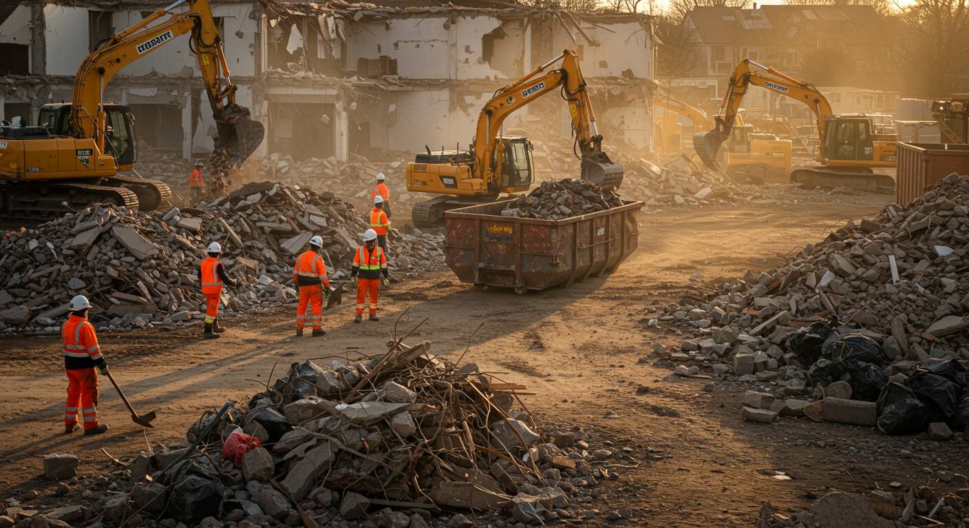 Вывоз строительного мусора после сноса
