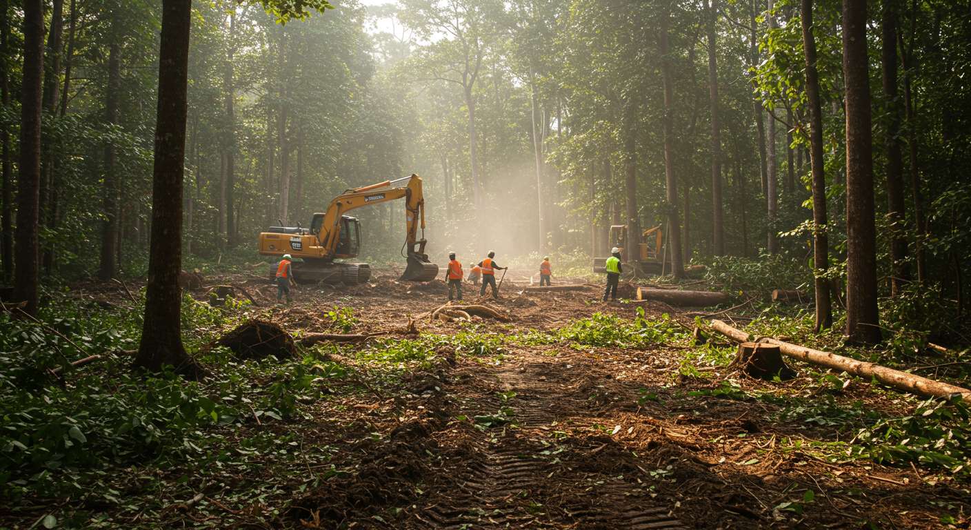 Раскорчёвка земли под коттедж