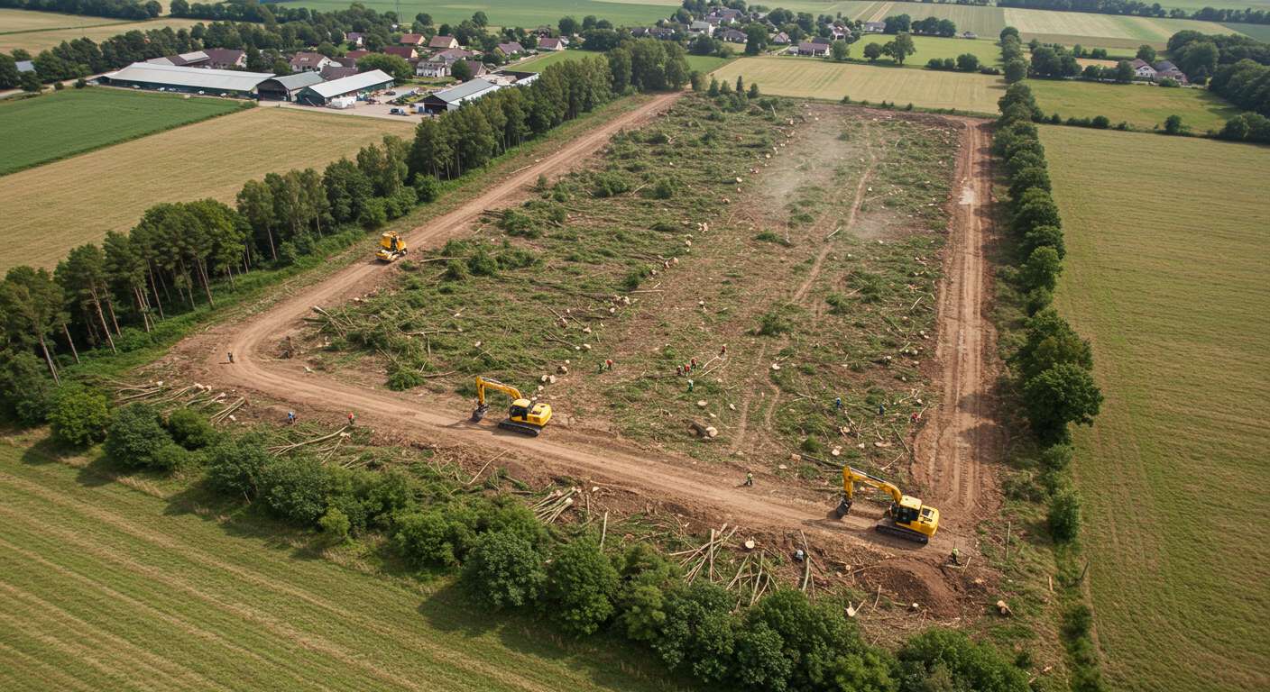 Раскорчёвка земель для расширения ферм