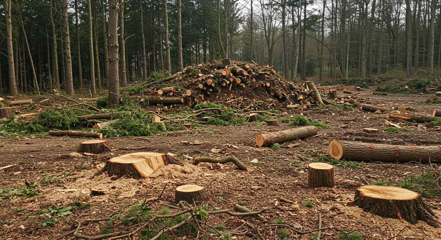 Раскорчёвка с утилизацией древесных отходов