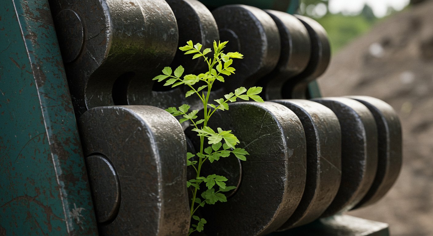 Раскорчёвка участка с механической дробилкой