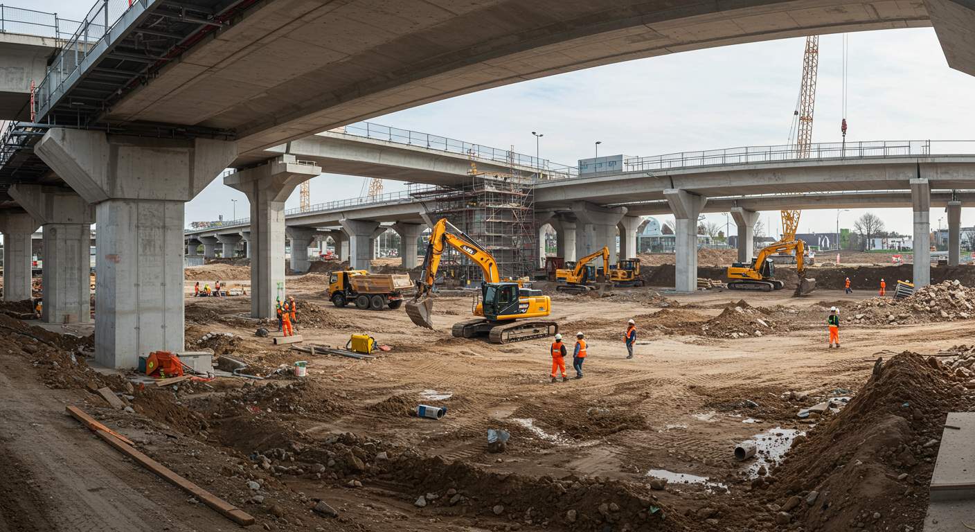 Раскорчёвка под транспортные развязки