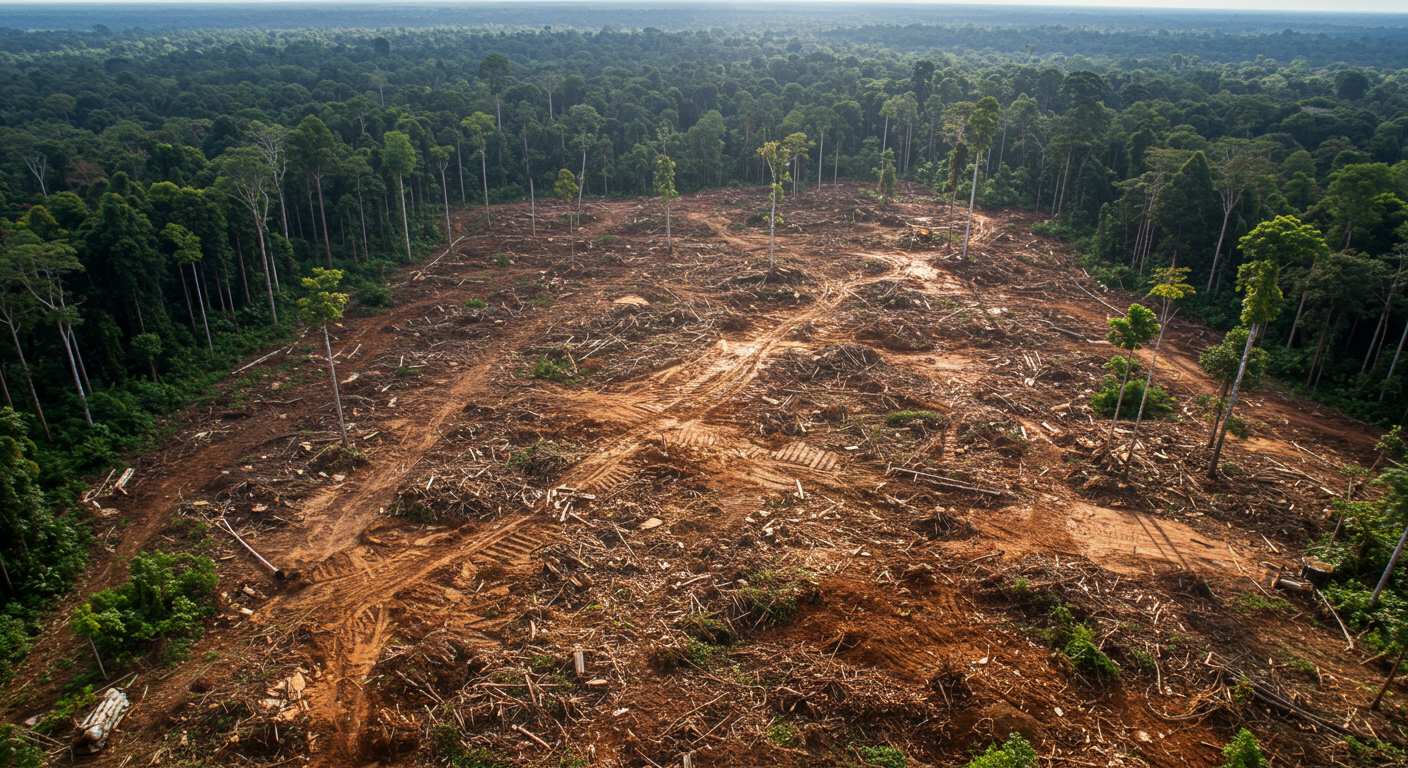 Раскорчёвка участков после вырубки леса