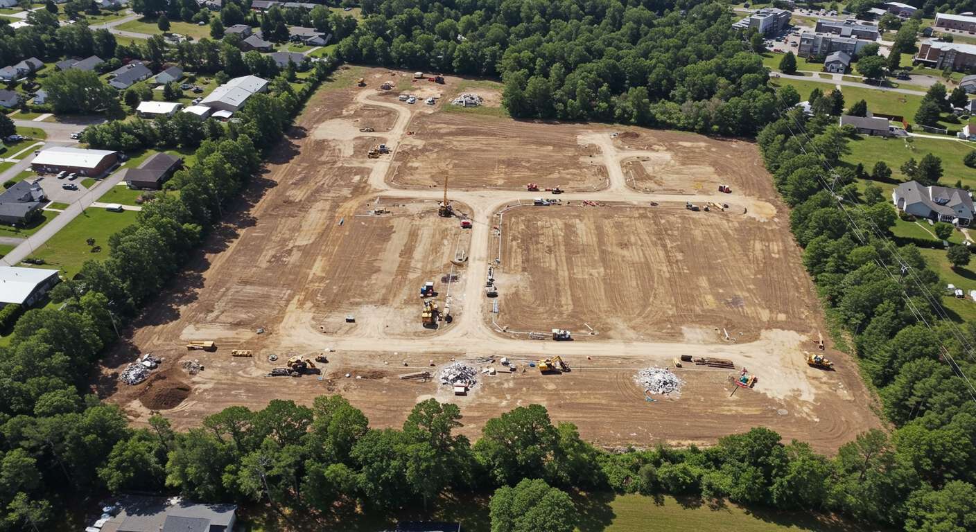 Раскорчёвка участка под строительство жилого дома