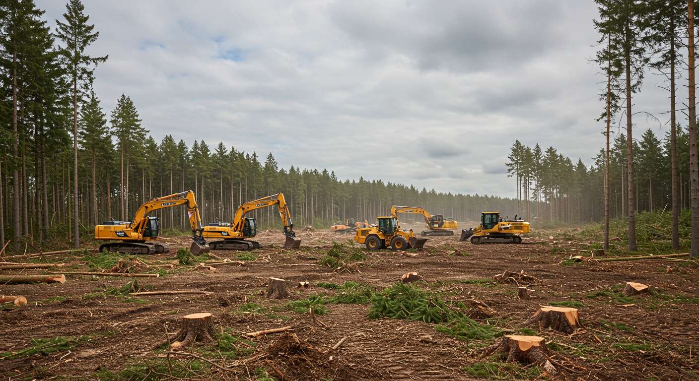 Современная техника для раскорчёвки