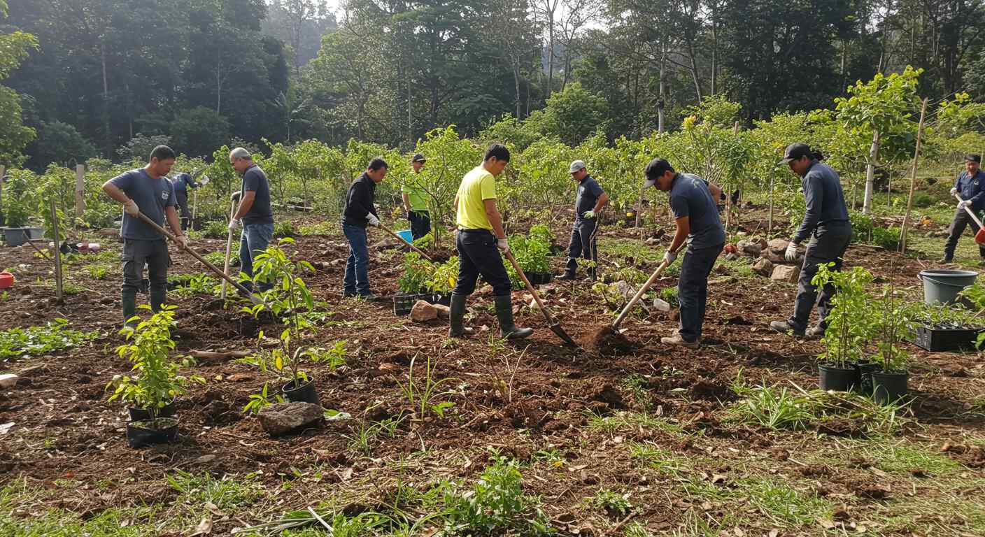 Раскорчёвка участка под питомник с дроблением остатков