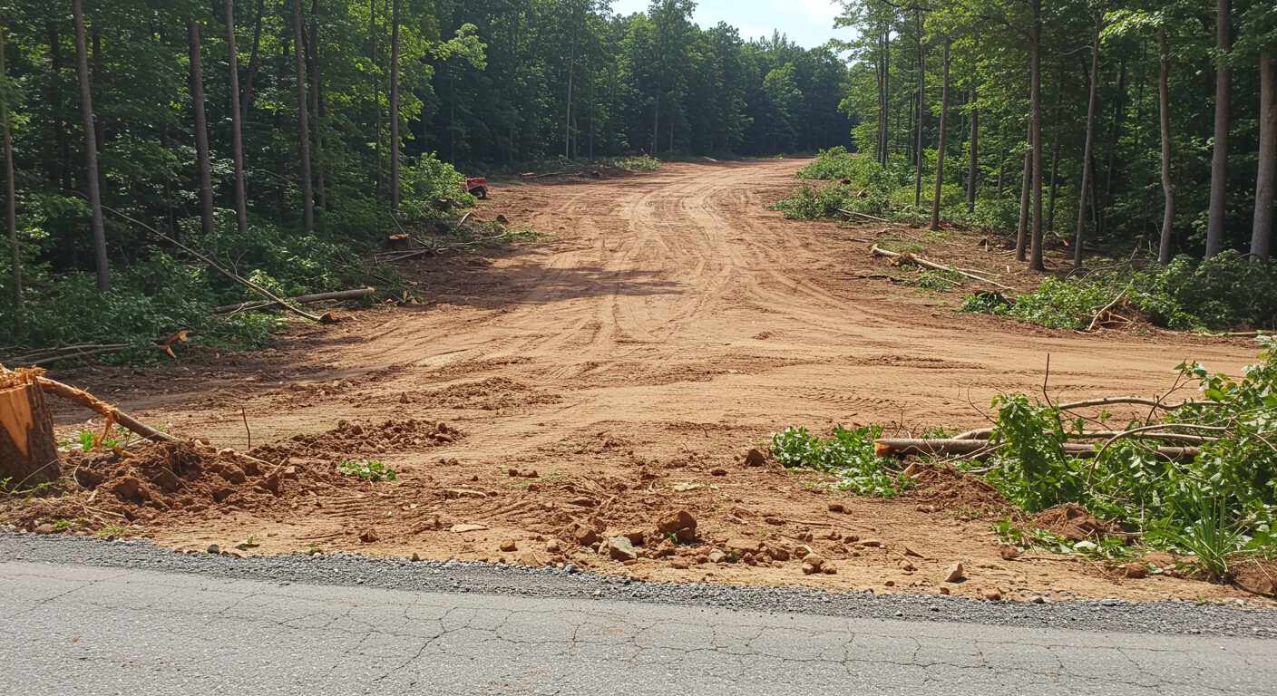 Раскорчёвка участка под строительство дороги