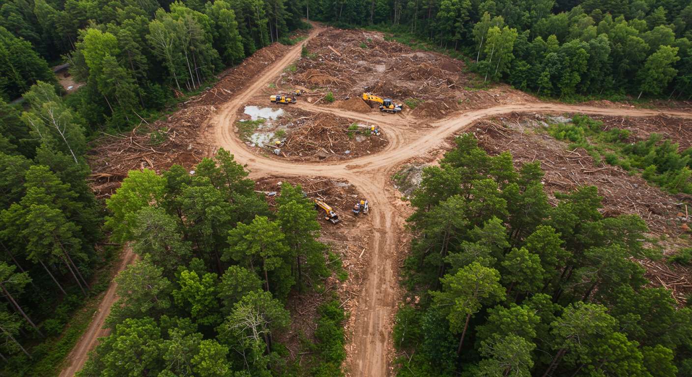 Раскорчёвка при обустройстве парка