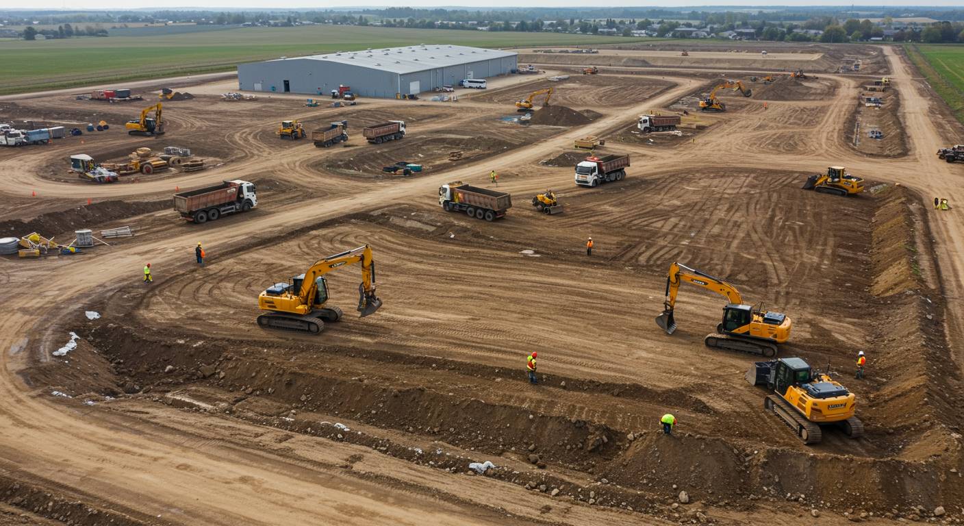 Раскорчёвка участка под складские помещения