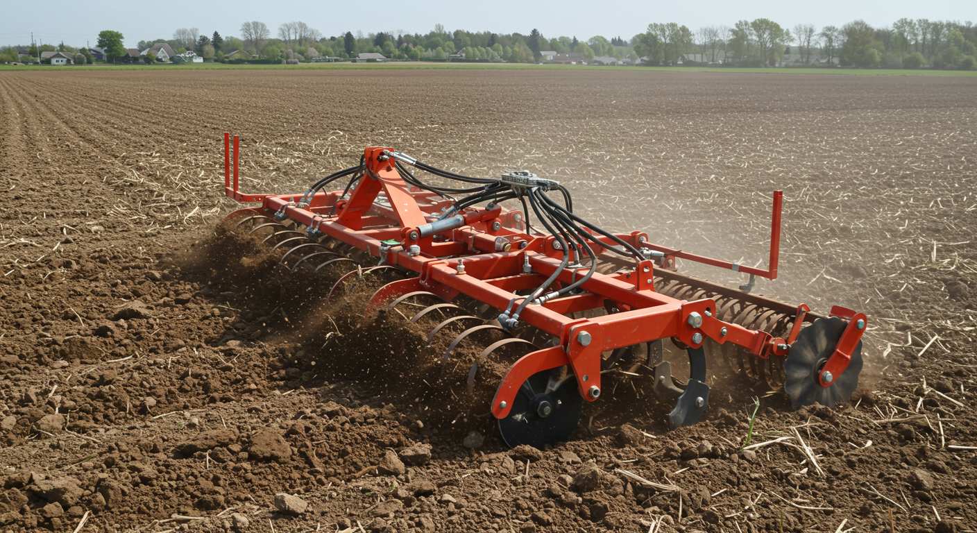 Гидравлический корчеватель на тракторе