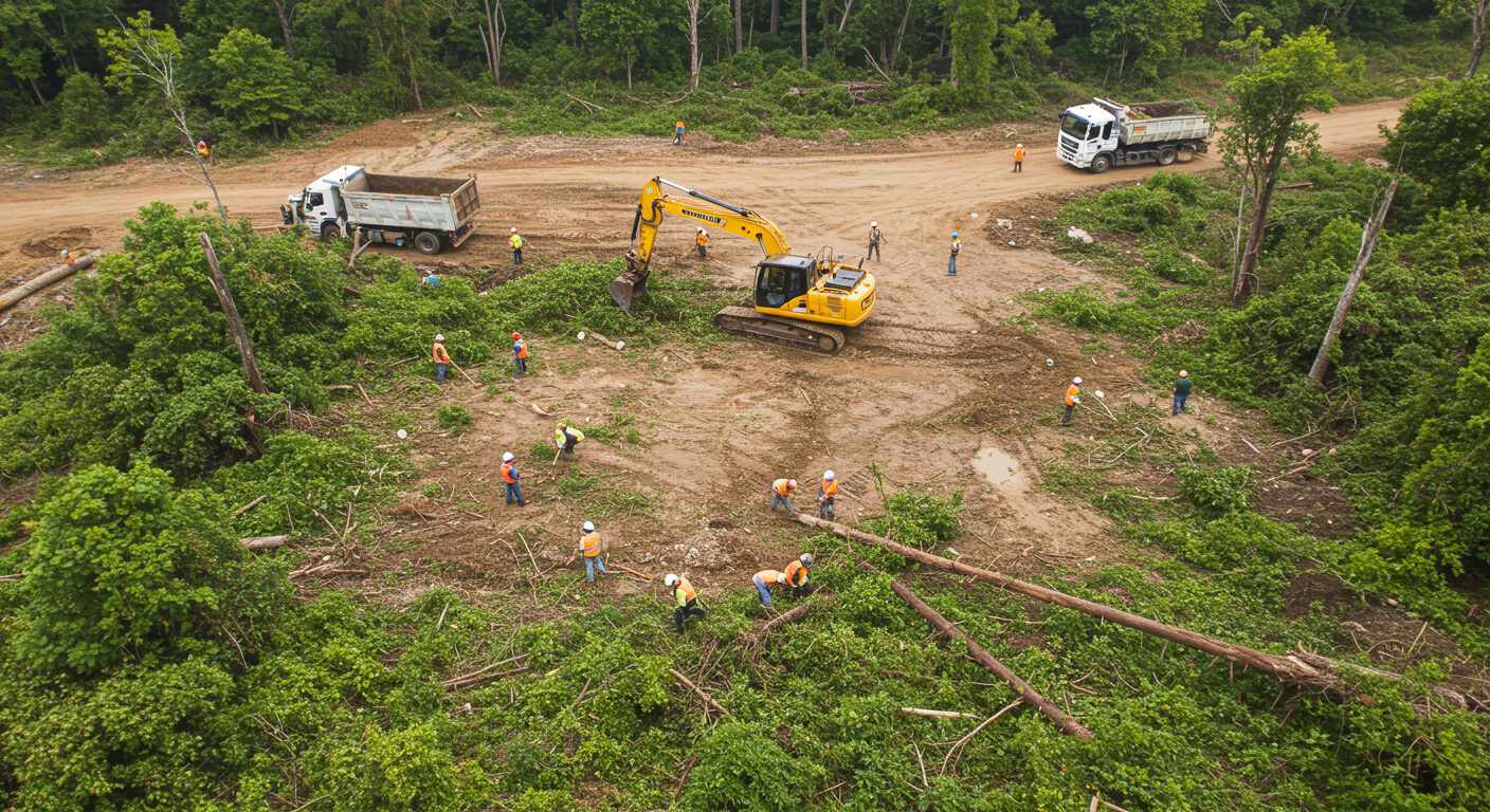 Расчистка участка от растительности