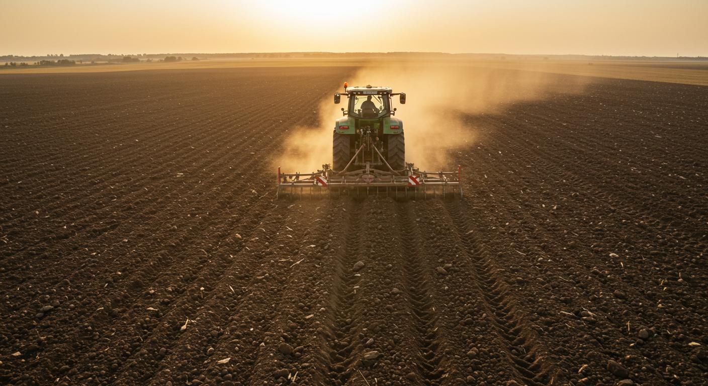 Раскорчёвка поля для сельхозпосевов