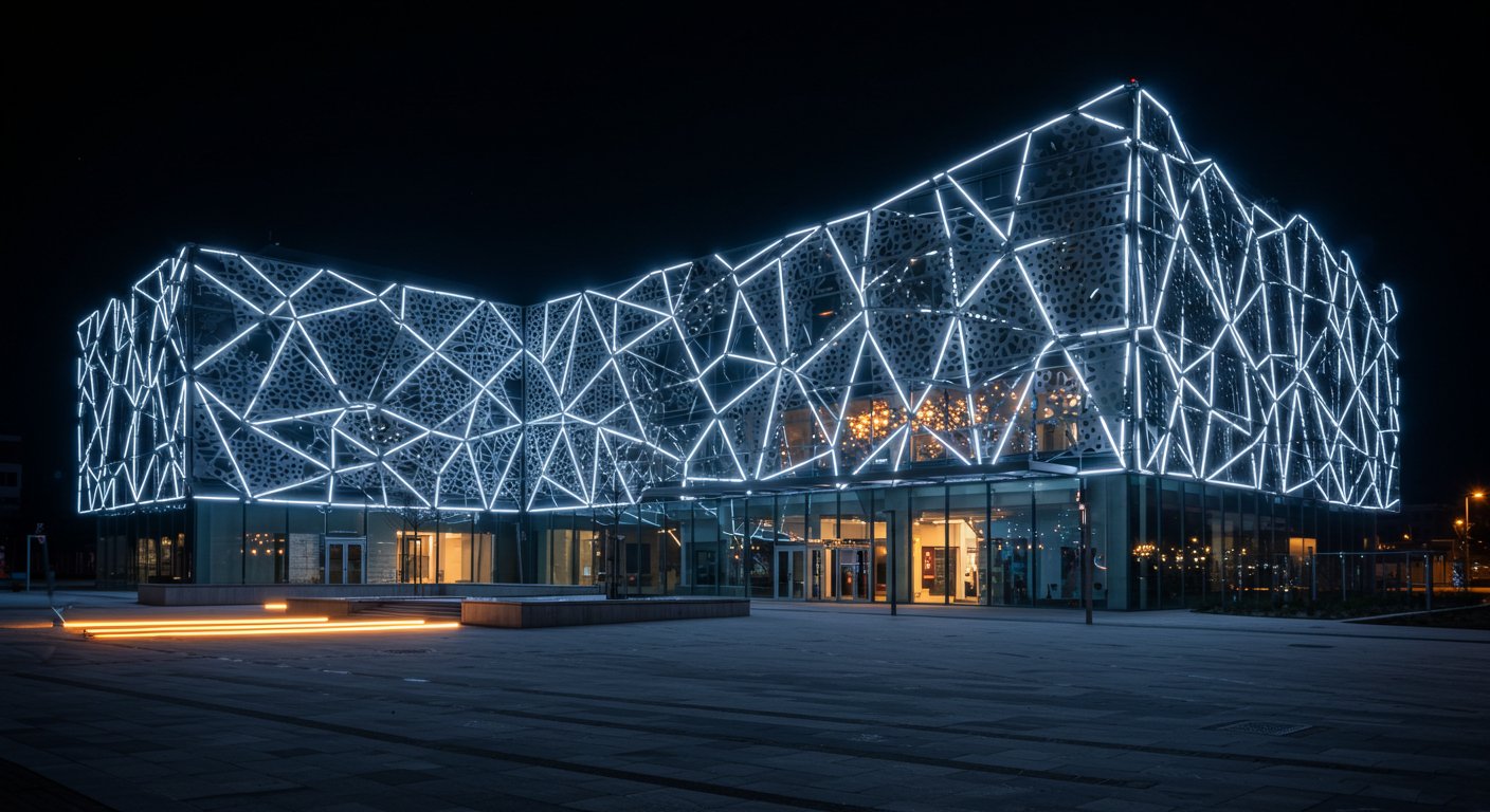 LED-подсветка архитектурных элементов фасада