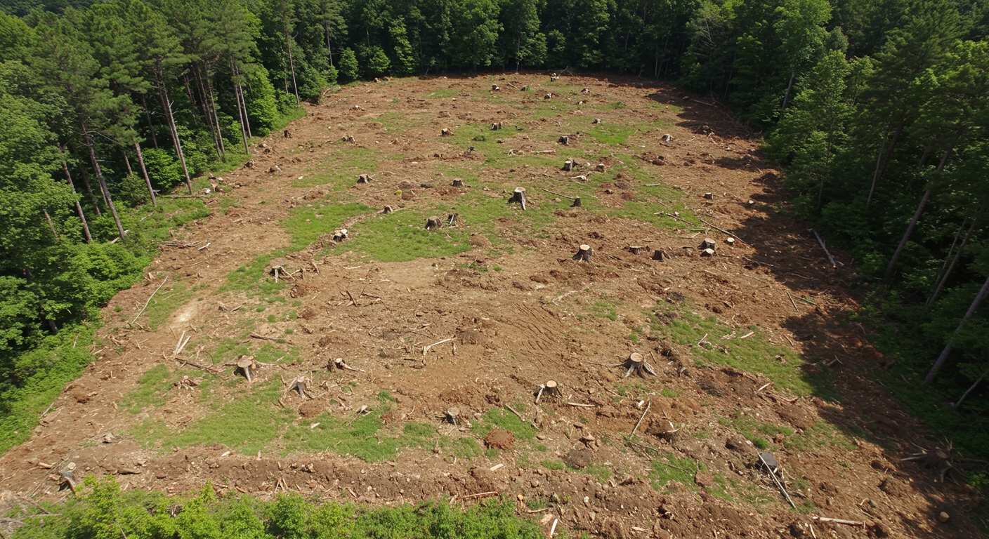 Раскорчёвка участка под парк