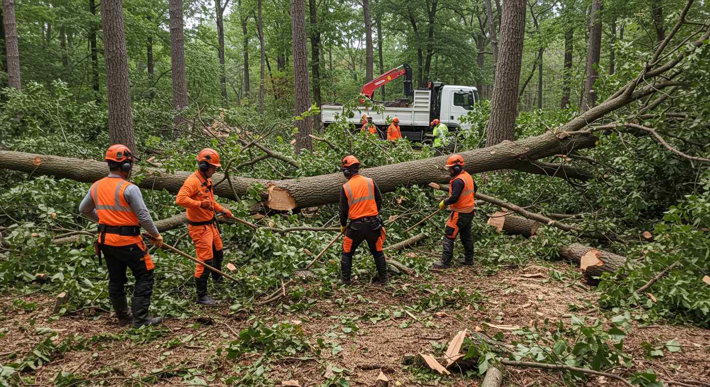 Переработка древесных остатков после вырубки