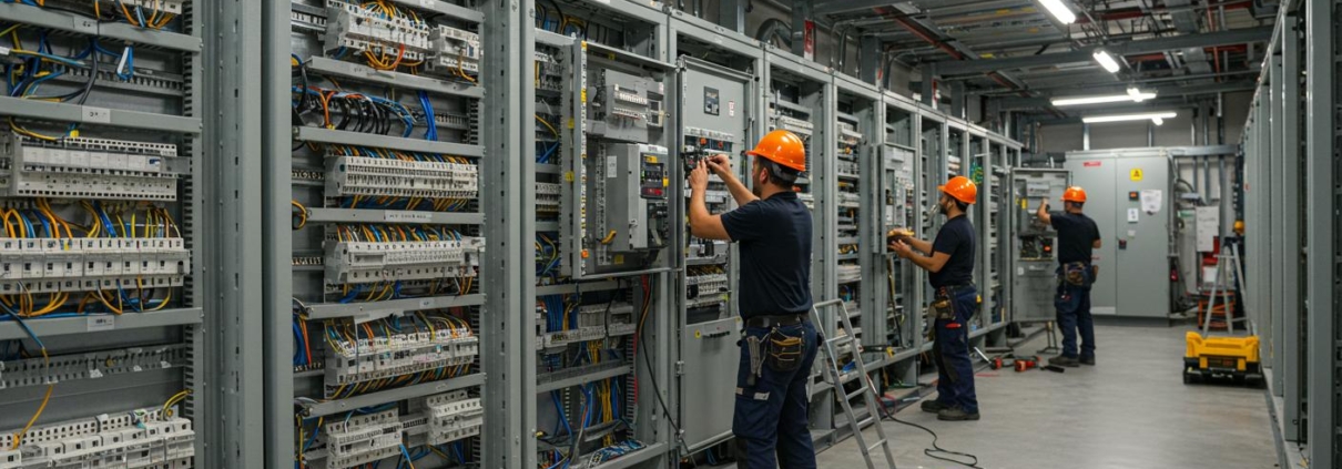Установка распределительных щитов