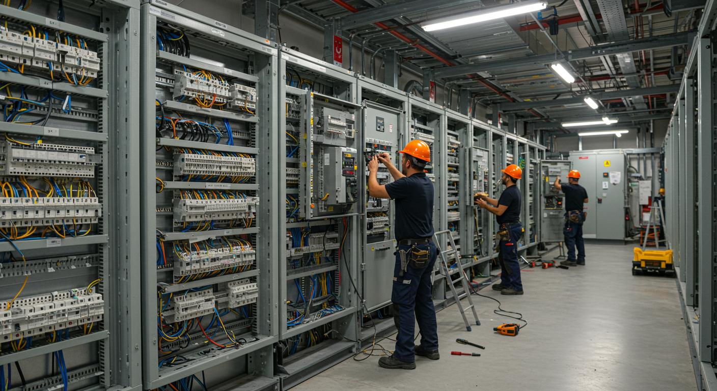 Установка распределительных щитов