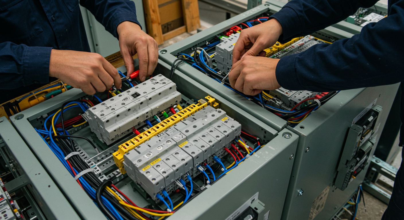 Установка распределительных щитов в благоустройстве