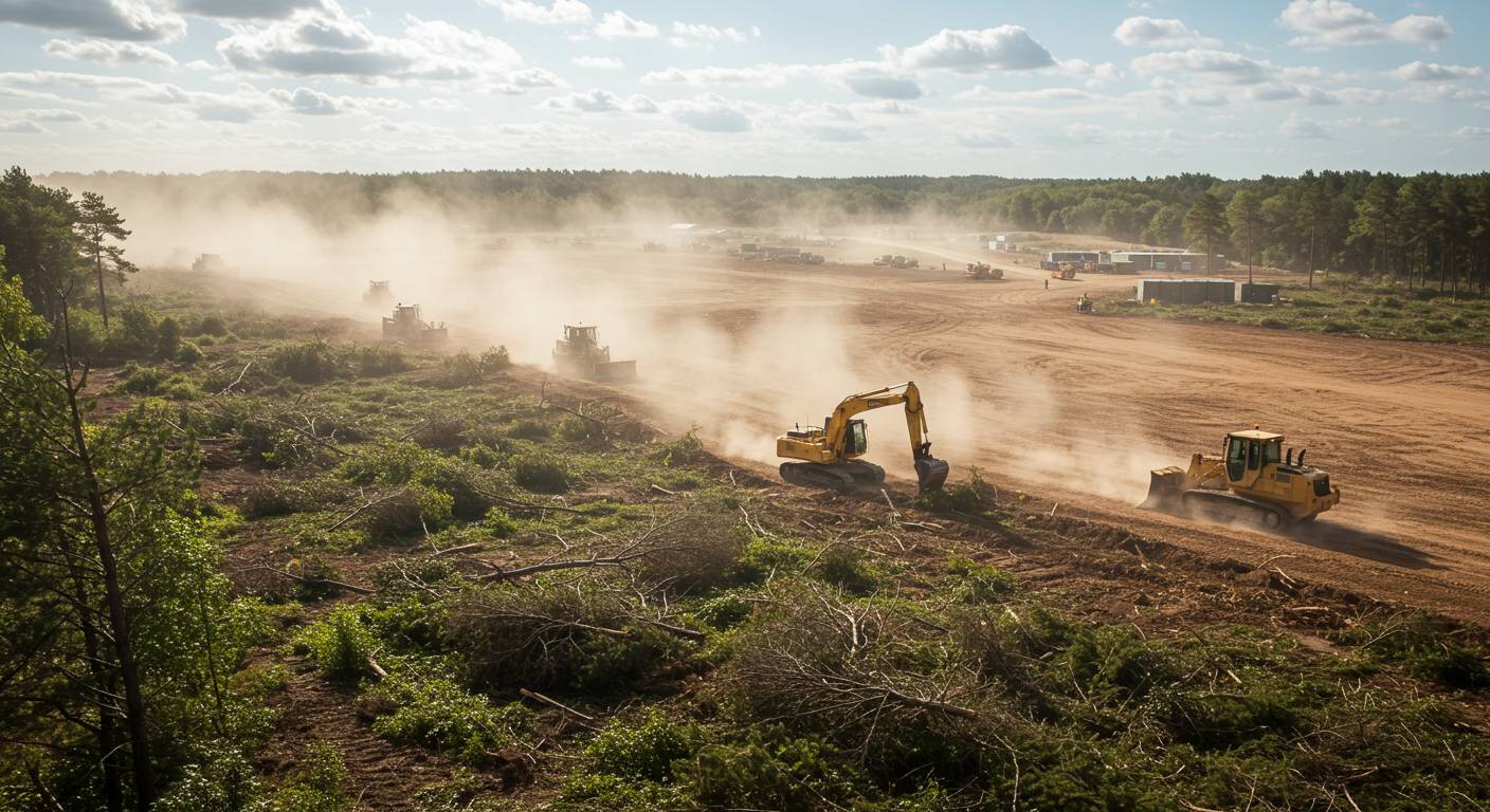 Раскорчёвка земель под учебные полигоны