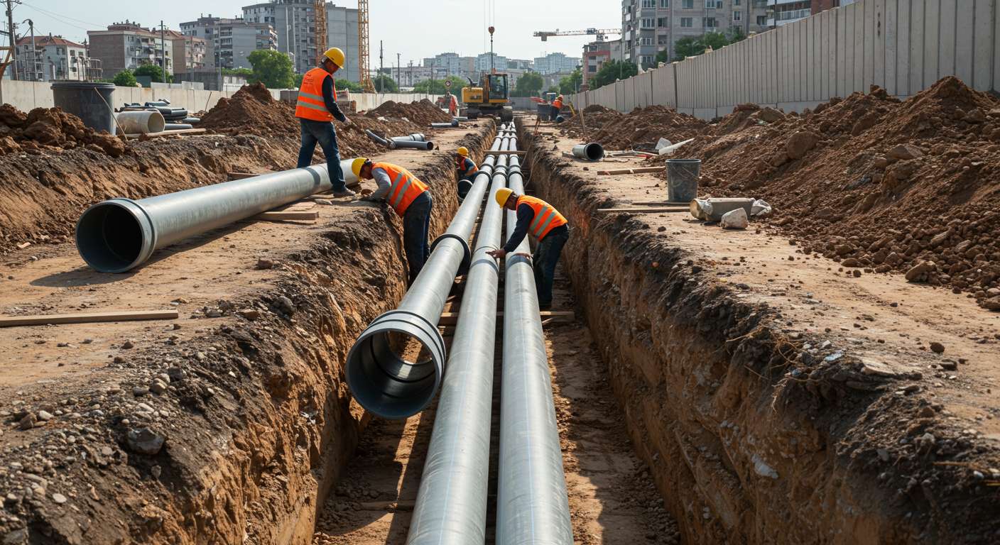 Раскорчёвка земель под водопроводы