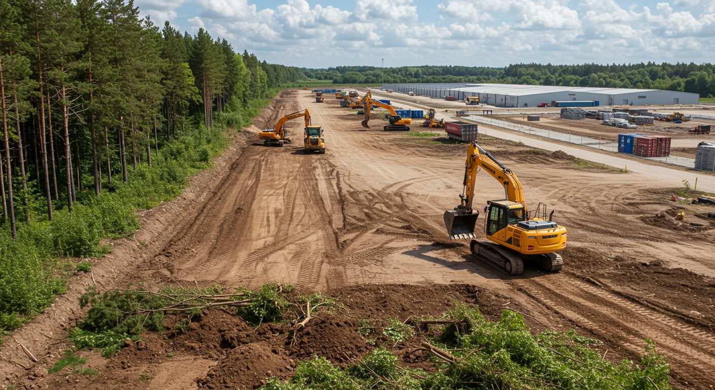 Раскорчёвка земель под логистику